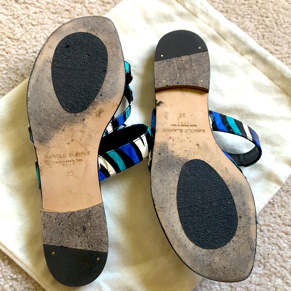 MANOLO BLAHNIK Susa sandal snakeskin - Picture 8 of 12